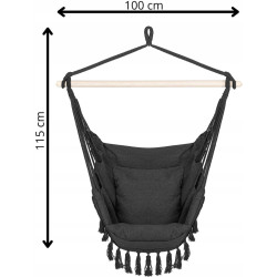 Fotoliu-hamac suspendat Springos Borgo IV HM061 (Dark Gray) Thumb
