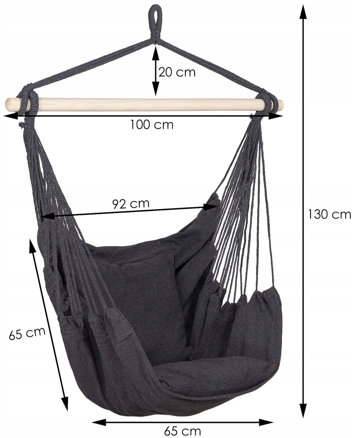 Кресло-гамак Springos Rocco HM046 (Dark Grey) - 6