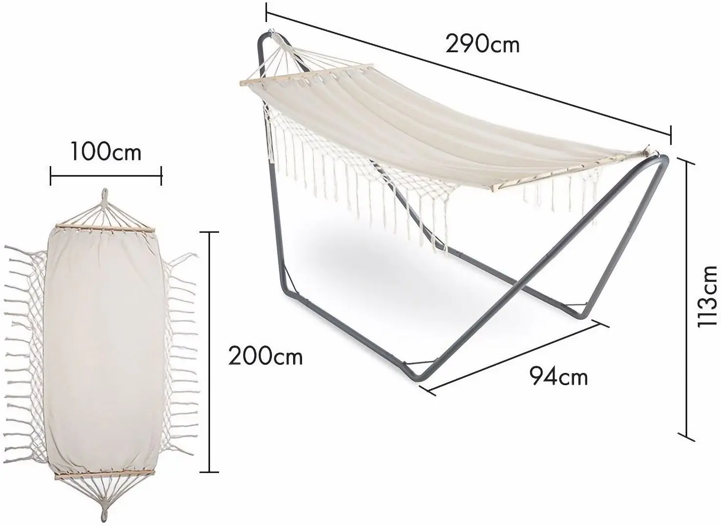 Гамак VonHaus 2500985 (Beige/Grey)