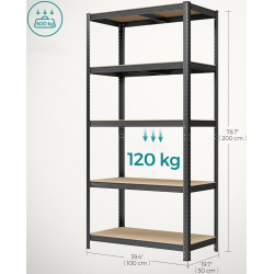 Set etajere Songmics GLR050B02 (Black) Thumb