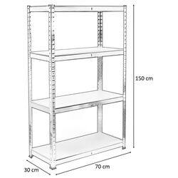 Стеллаж Chomik GWI7792 70x30x150 (Silver) Thumb