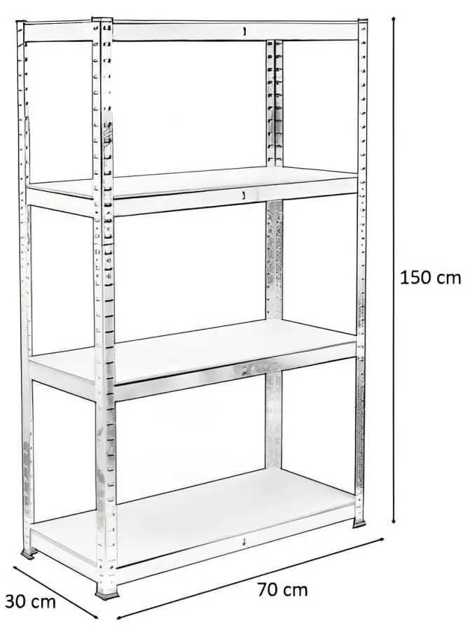Стеллаж Chomik GWI7792 70x30x150 (Silver)