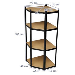 Etajera Costway TD10017BK (Black) Thumb