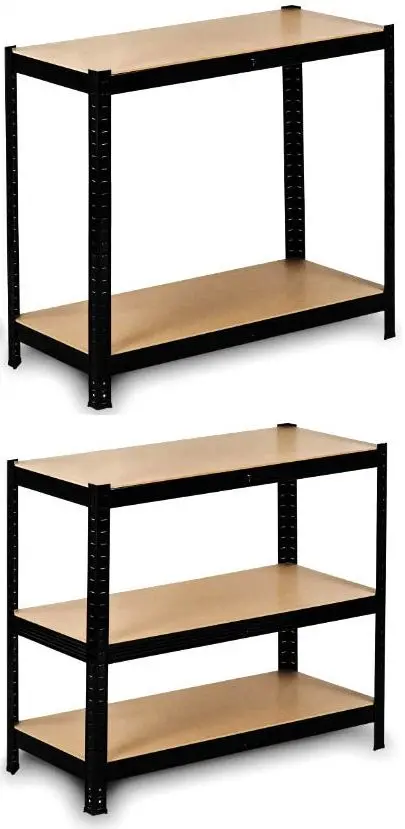 Etajera FunFit Home&Office 150x75x30cm (Black/Brown)