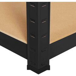 Etajera FunFit Home&Office 150x75x30cm (Black/Brown) Thumb