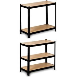 Стеллаж Funfit Home&Office 180x90x40cm (Black) Thumb