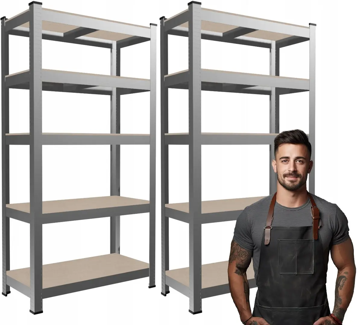 Set etajere GardenLine GWI2158 180x90x40cm (Silver)