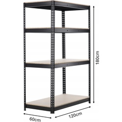 Стеллаж GardenLine GWI0667 180x120x60cm (Black) Thumb