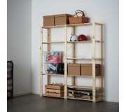 Sistem depozitare Ikea Hejne 2 sectiuni/rafturi 154x31x171 (Natur)