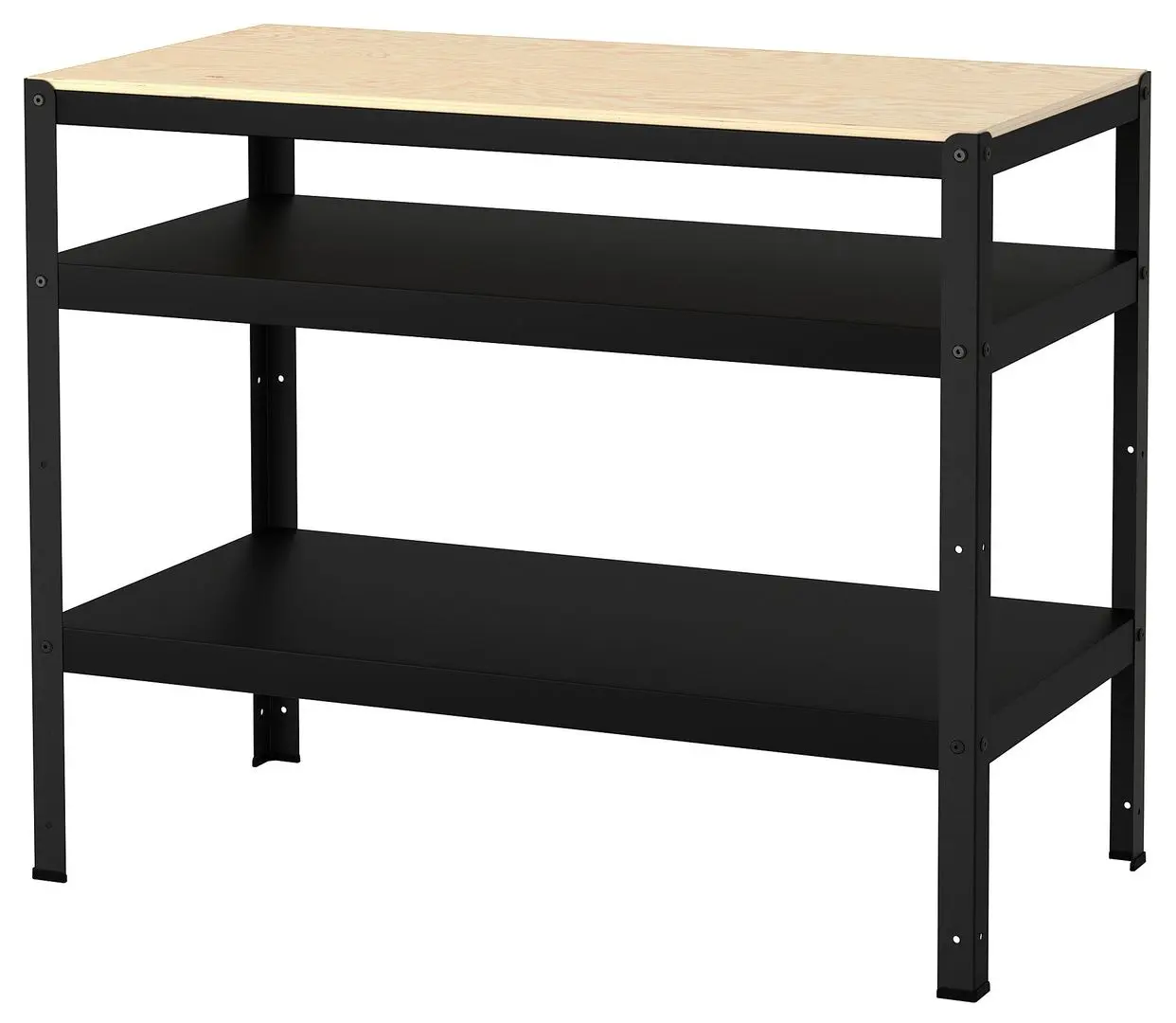 Etajera Ikea Bror 110x55 (Negru/Pin)