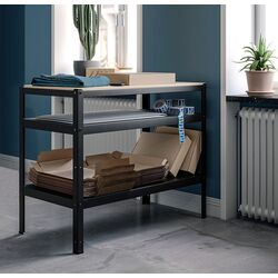 Etajera Ikea Bror 110x55 (Negru/Pin)
