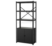 Etajera Ikea Bror uși/rafturi 85x40x190 (Negru)