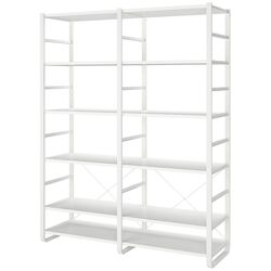Etajera Ikea Elvarli 2 sectiuni 165x55x216 (Alb) Thumb