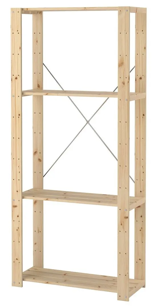 Стеллаж Ikea Hejne 78x31x171 (Натуральный) - 3