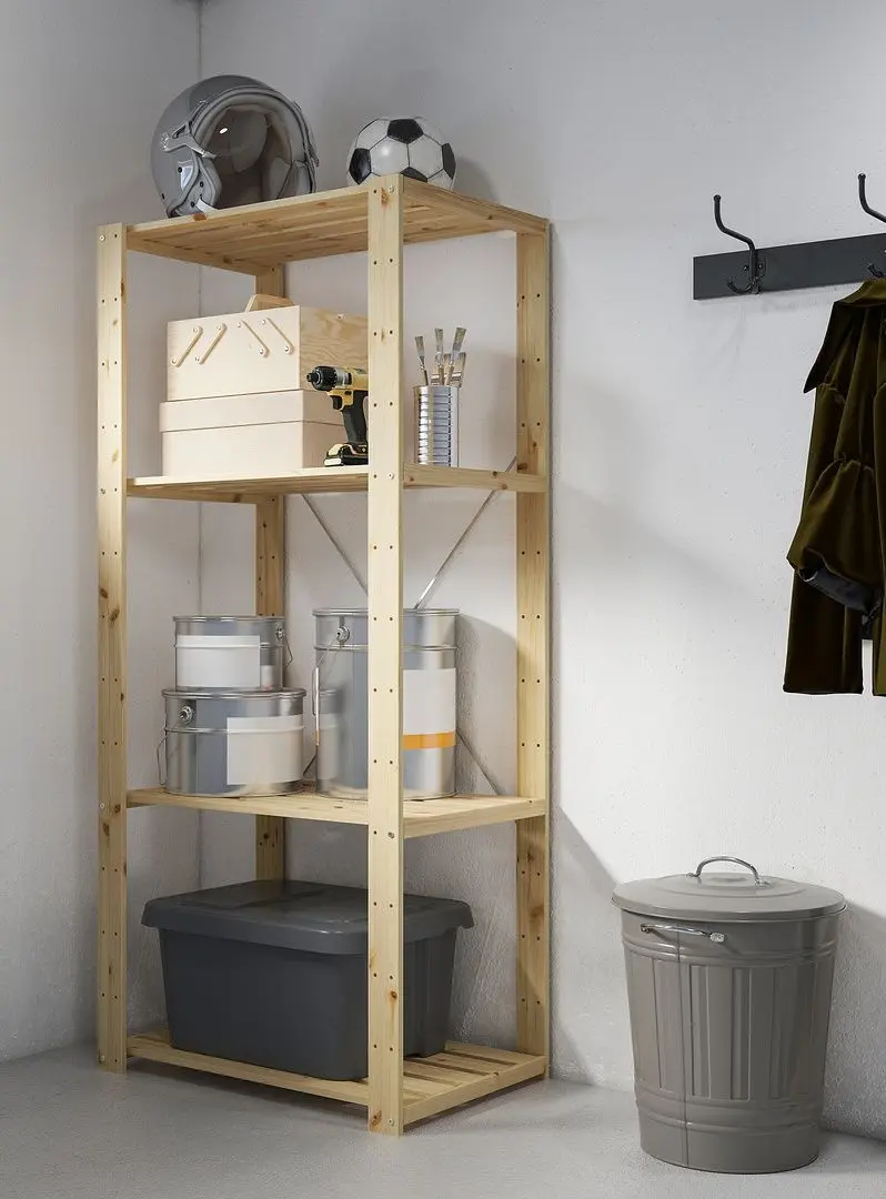 Стеллаж Ikea Hejne 78x50x171 (Натуральный)