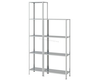 Стеллаж Ikea Hyllis 100x27x140-183 (Нержавеющая Сталь)