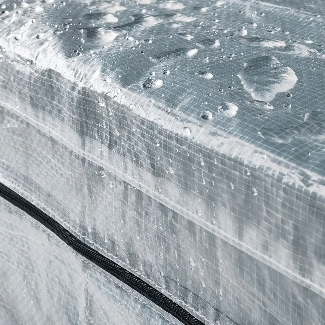 Etajera Ikea Hyllis cu husa 180x27x74-140 (Gri/Transparent)