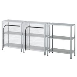 Etajera Ikea Hyllis cu husa 180x27x74 (Gri/Transparent) Thumb