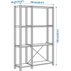 Etajera Ikea Ivar 2 sectiuni 134x30x179 (Pin) Thumb
