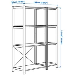 Etajera Ikea Ivar 2 sectiuni 134x50x179 (Pin) Thumb