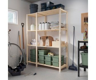 Etajera Ikea Ivar 2 sectiuni 134x50x179 (Pin)