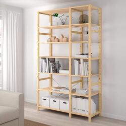 Стеллаж Ikea Ivar 2 секции/полки 134x50x226 (Сосна)