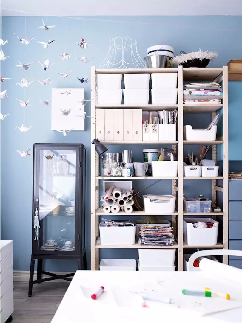 Etajera Ikea Ivar 2 sectiuni/polite 134x50x226 (Pin)