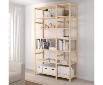 Стеллаж Ikea Ivar 2 секции/полки 134x50x226 (Сосна)