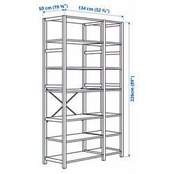 Etajera Ikea Ivar 2 sectiuni/polite 134x50x226 (Pin) Thumb