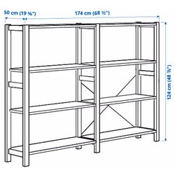 Etajera Ikea Ivar 2 sectiuni/polite 174х50х124 (Pin) Thumb