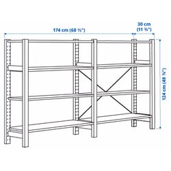 Etajera Ikea Ivar 2 sectiuni/polite 174x30x124 (Pin) Thumb