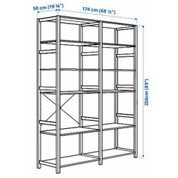 Etajera Ikea Ivar 2 sectiuni/polite 174x50x226 (Pin) Thumb