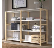 Etajera Ikea Ivar 2 sectiuni/polite 175х50х124 (Pin/Alb)