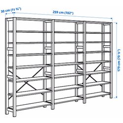 Etajera Ikea Ivar 3 sectiuni/8 polite 259x30x179 (Pin) Thumb