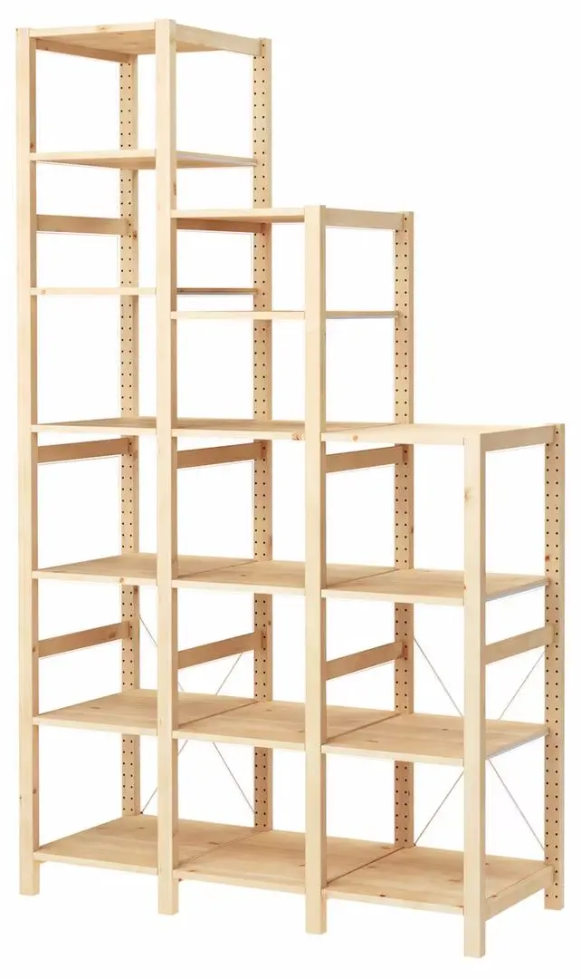 Etajera Ikea Ivar 3 sectiuni/polite 139x50x124-226 (Pin)