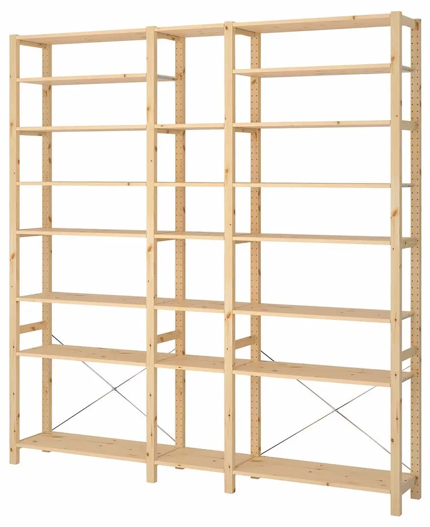 Etajera Ikea Ivar 3 sectiuni/polite 219x30x226 (Pin)