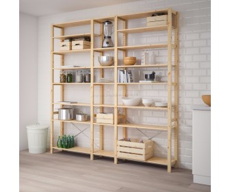 Etajera Ikea Ivar 3 sectiuni/polite 219x30x226 (Pin)