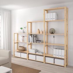 Стеллаж Ikea Ivar 3 секции/полки 259х30х226 (Сосна)