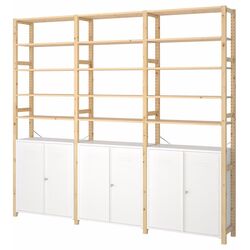 Etajera Ikea Ivar 3 sectii/corpuri/polite 259x30x226 (Pin/Alb) Thumb