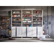 Etajera Ikea Ivar 3 sectii/corpuri/polite 259x30x226 (Pin/Alb)