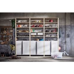 Etajera Ikea Ivar 3 sectii/corpuri/polite 259x30x226 (Pin/Alb)