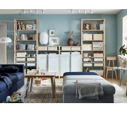 Etajera Ikea Ivar 4 sectiuni/rafturi/corp 344х30х226 (Pin/Alb)