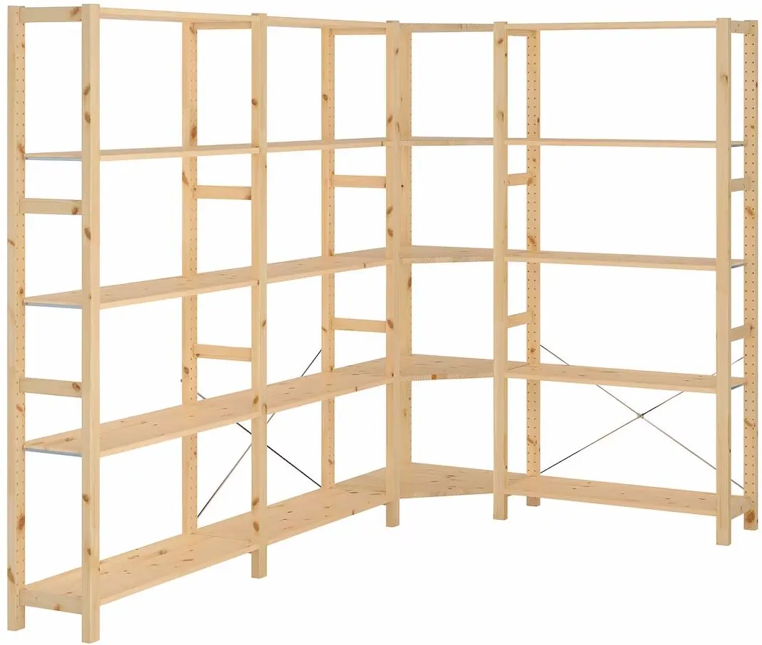 Etajera Ikea Ivar 4 sectiuni/colt 229/144х30х179 (Pin)