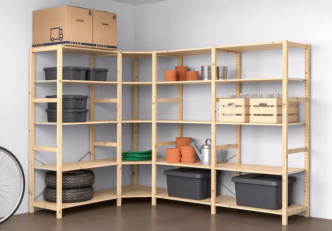 Etajera Ikea Ivar 4 sectiuni/colt 249/164x50x179 (Pin)