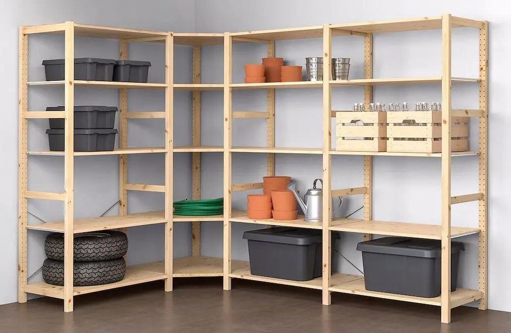 Etajera Ikea Ivar 4 sectiuni/colt 249/164x50x179 (Pin)