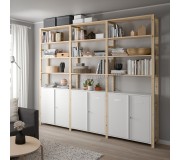 Стеллаж Ikea Ivar/Observator 259x30x226 (Сосна/Белый)