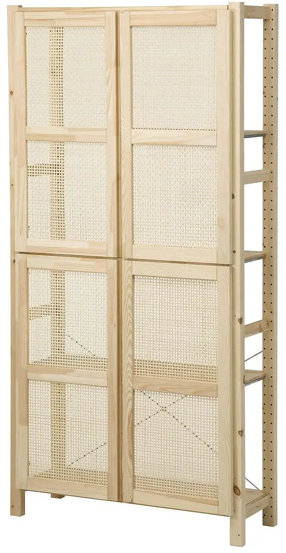 Etajera Ikea Ivar/Observator 4 usi 89x30x179 (Pin/Bambus)