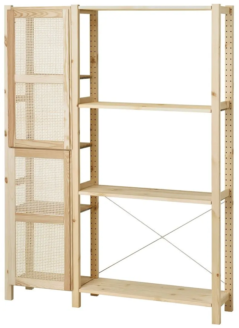 Etajera Ikea Ivar/Observator 4 rafturi/usa 134x30x179 (Pin/Bambus)