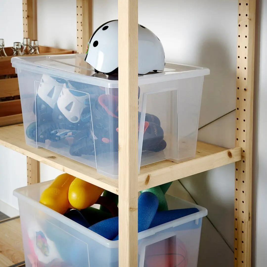 Etajera Ikea Ivar/Observator 5 rafturi 89x50x179 (Pin/Bambus)