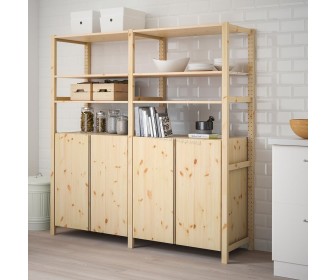 Etajera Ikea Ivar cu 4 usi/rafturi 174x50x179 (Pin)